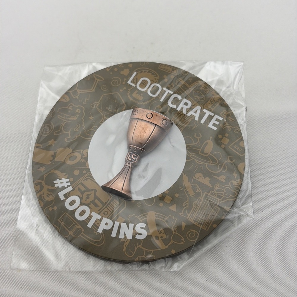 LootCrate 2018 LootPin Trophy Bronze Tone Lapel Hat Pin
